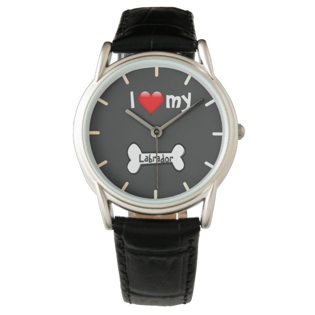 Love my Dog Breed (Enter favorite breed) Custom Watch (Front)