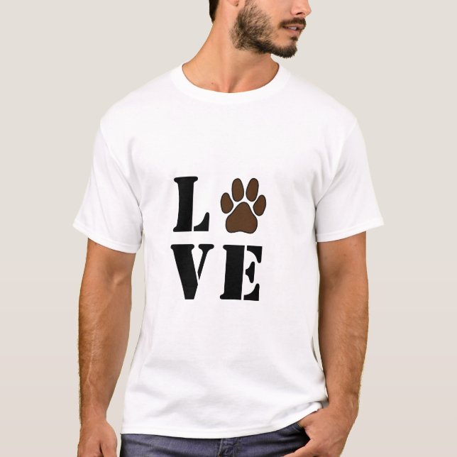 Love my dog, Men's Basic T-Shirt (Front)