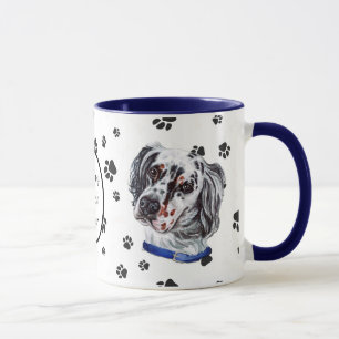 Love My English Setter Dog Pawprint Mug