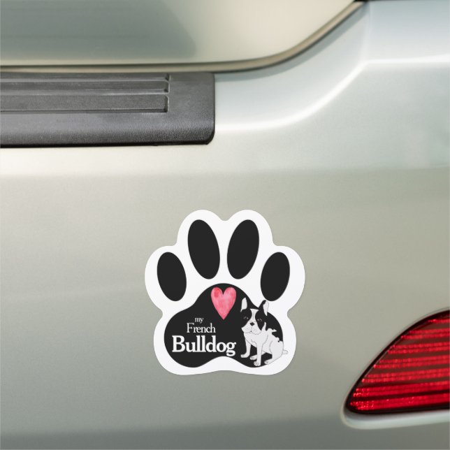 Love My French Bulldog Paw CAR MAGNET (In Situ)