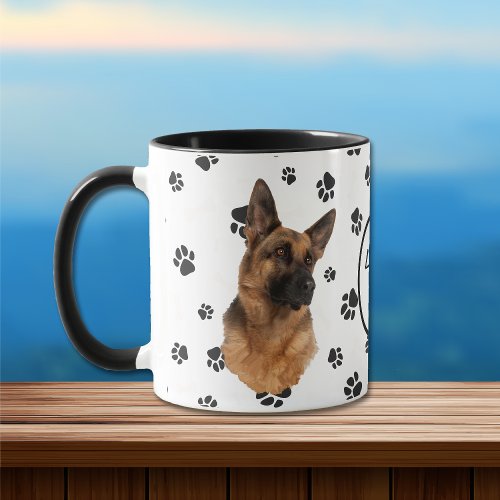 Love My German Shepherd Dog Pawprint Mug