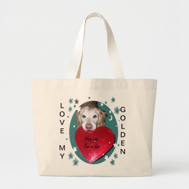 Love my Golden Retriever tote (Front)