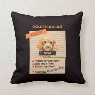 Love My Goldendoodle Despite Bad Habits Throw Pillow