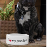 Love my Grandpa Food Funny Humor Dog Pet Bowl<br><div class="desc">This design was created from my one-of-a-kind fluid acrylic painting. It may be personalized by clicking the customize button and changing the name, initials or words. You may also change the text color and style or delete the text for an image only design. Contact me at colorflowcreations@gmail.com if you with...</div>