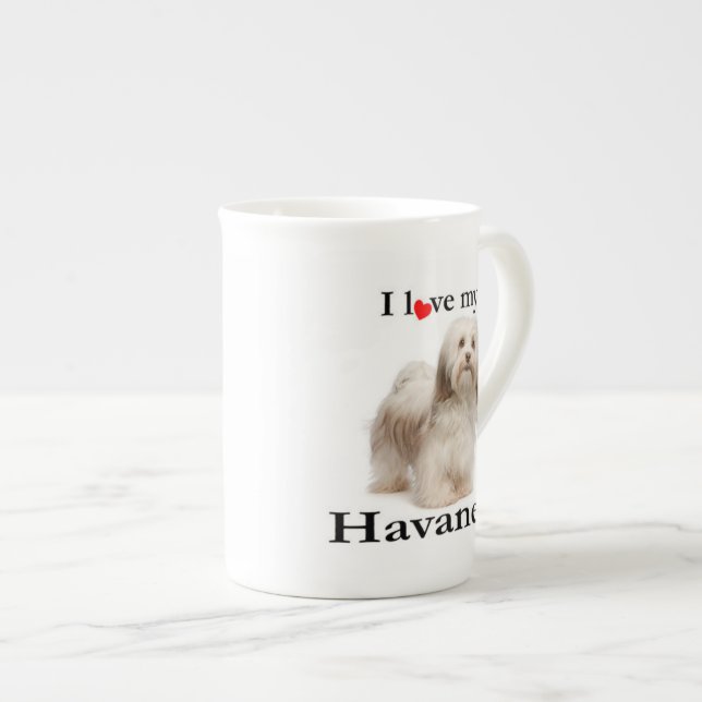 Love My Havanese Bone China Mug (Front Right)