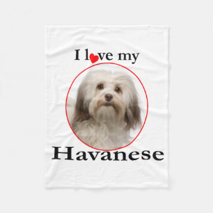 Love My Havanese Fleece Blanket