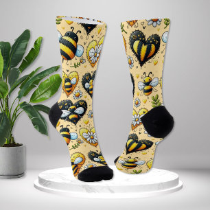 Love My Honey Bee Novelty Socks