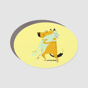 Love My Hugs Car-Kitchen  Magnet 