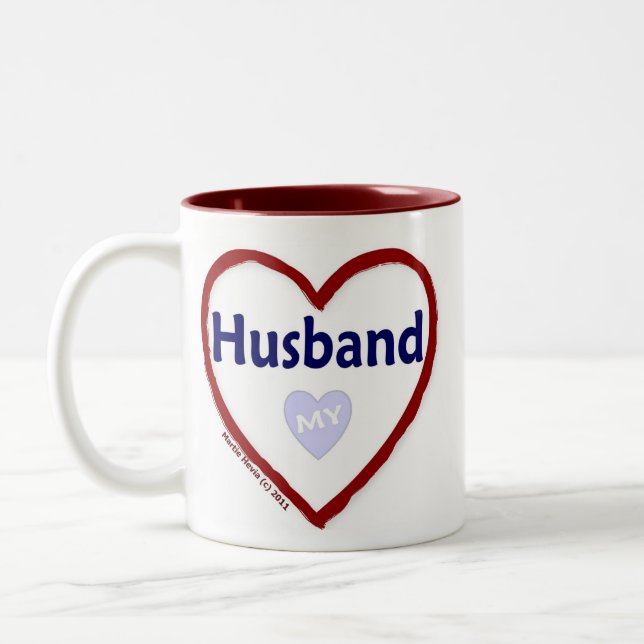 Love My Husband Two-Tone Coffee Mug (Left)