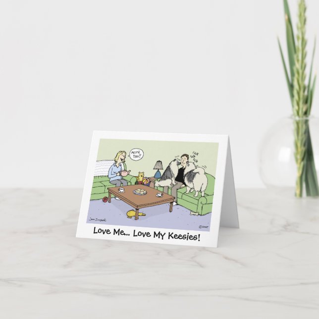 Love My Keeshonden Thank You Card (Front)