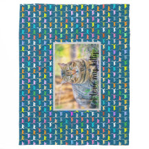 Love My Kitty Your Cat Photo Print Teal