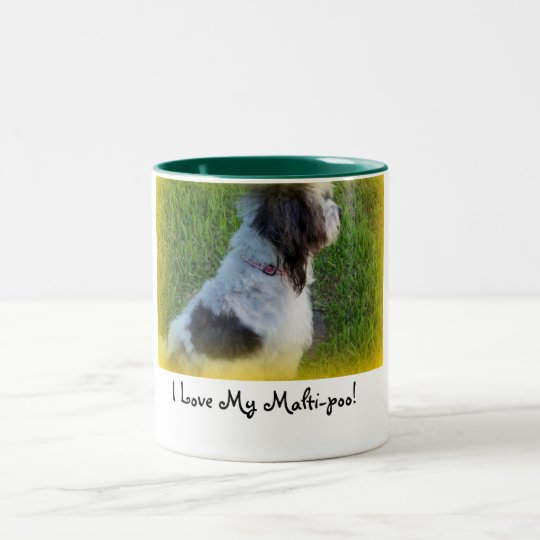 Love My Malti-poo! Green interior mug
