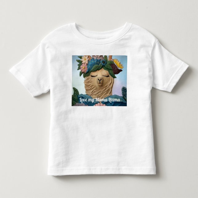 Love my Mama Llama tee-shirt for toddlers Toddler T-shirt (Front)