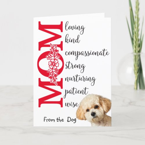 Love my Mom Mothers Day card from the dog