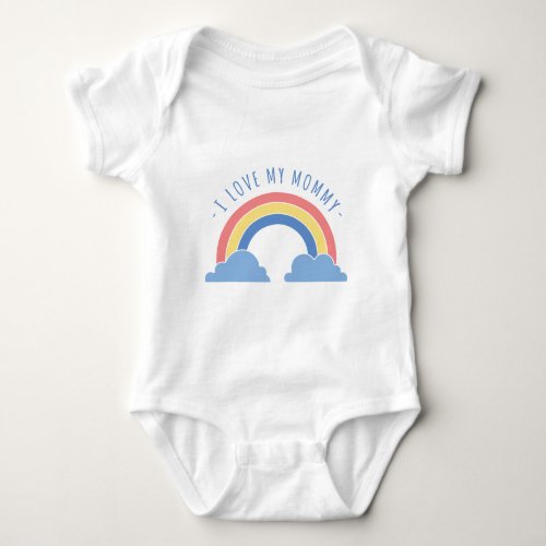 Love My Mommy Baby Design Baby Bodysuit