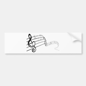 Love My Music Bumper Sticker by Letter_Art at Zazzle