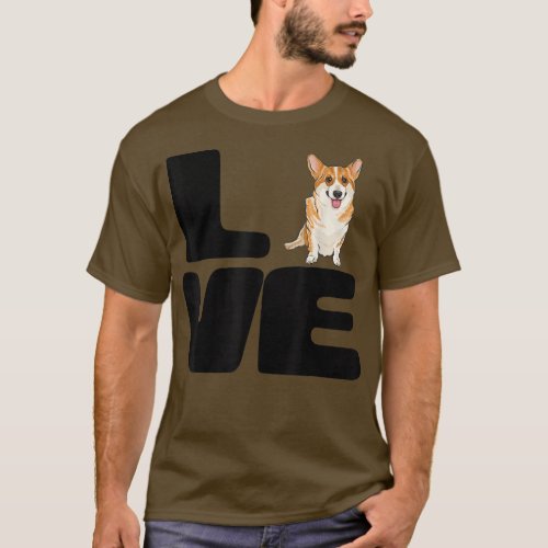 Love My Pembroke Welsh Corgi Dog Lover Gift  T_Shirt