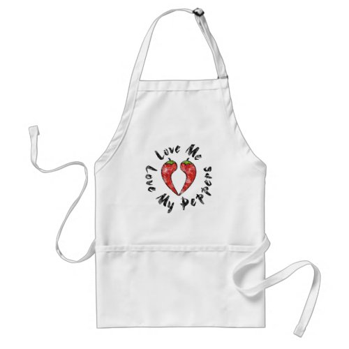 Love My Peppers Adult Apron