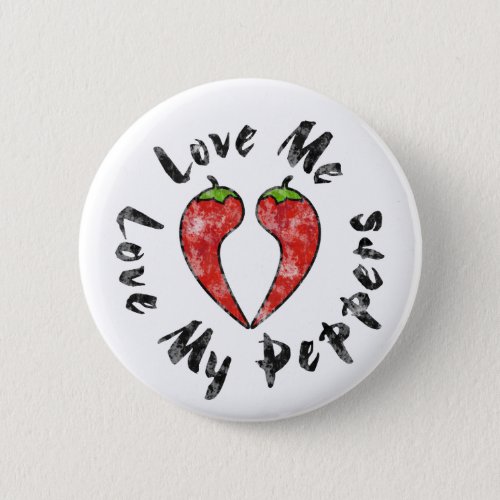 Love My Peppers Pinback Button