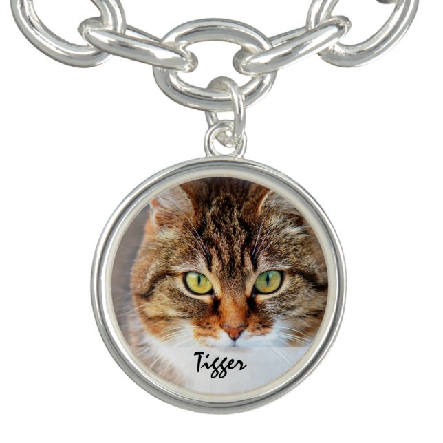 Love My Pet Cat Photo Template Bracelet (Design)