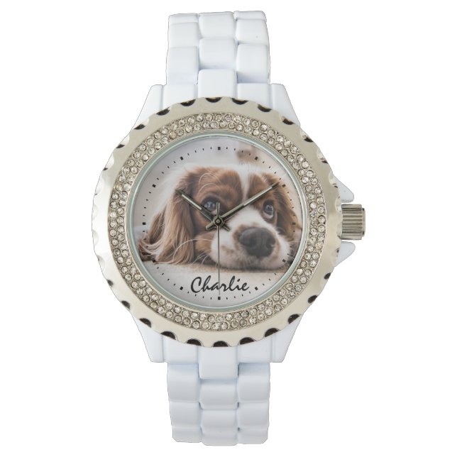 Love My Pet Dog Photo Template Watch (Front)