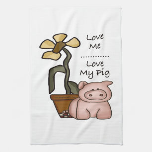 Love My Pig Kitchen Towels