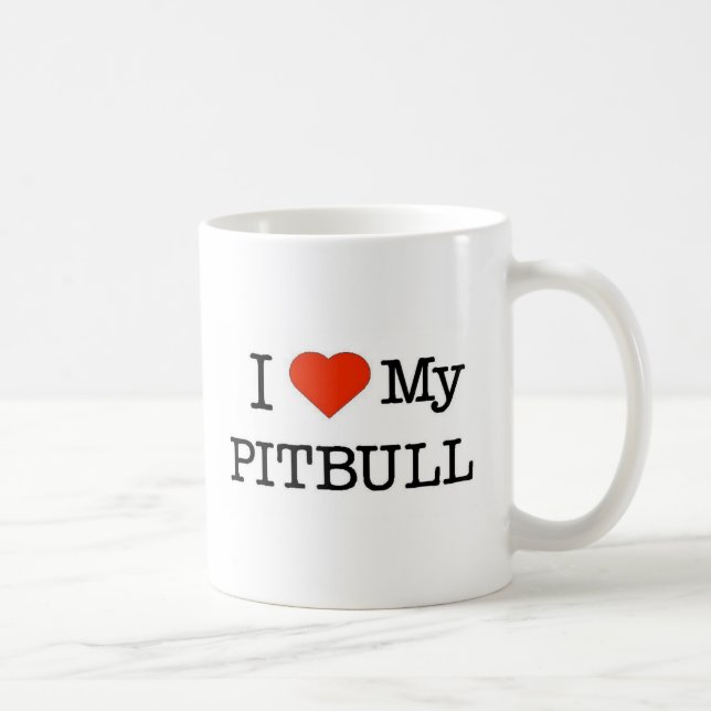 Love My Pitbull Coffee Mug (Right)