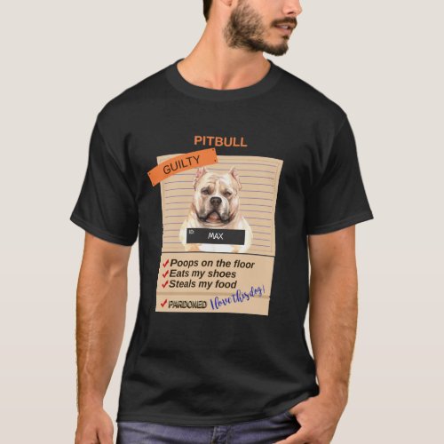 Love My Pitbull Despite Bad Habits      T_Shirt