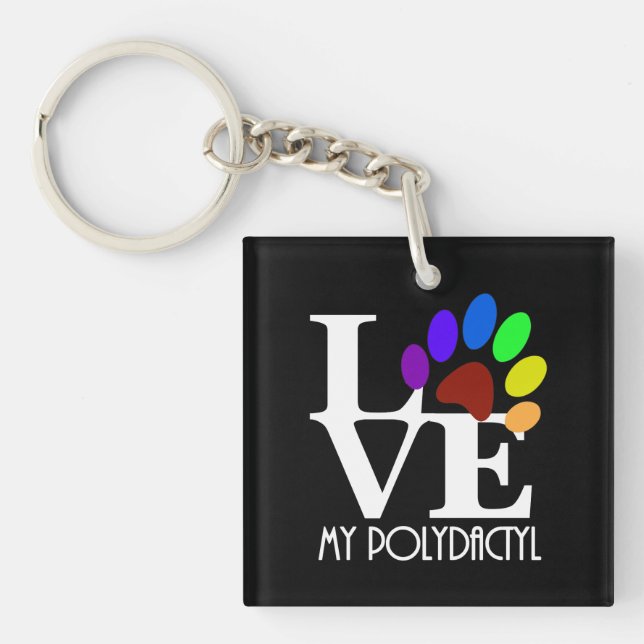 LOVE My Polydactyl Keychain (Front)