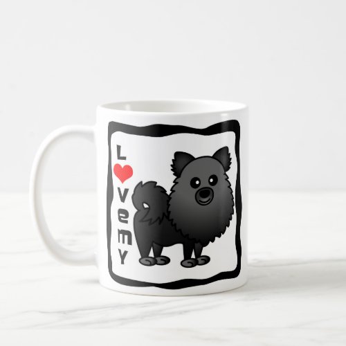 Love My Pomeranian _ Black Coffee Mug