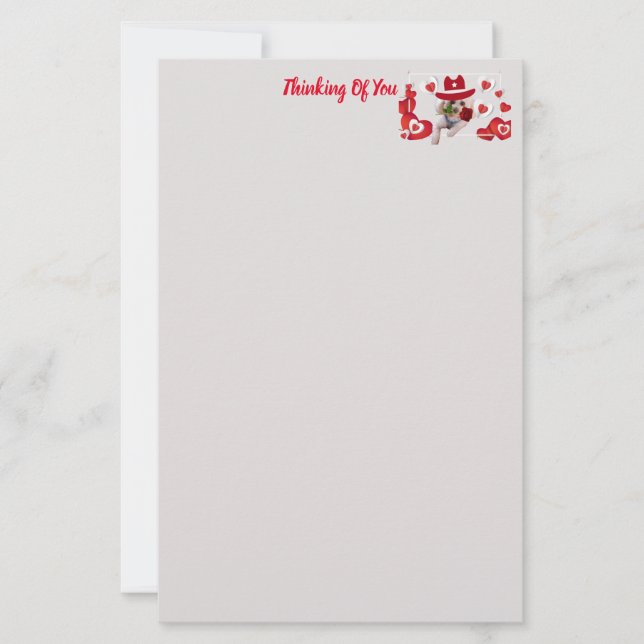 Love My Poodle  Stationery (Front)