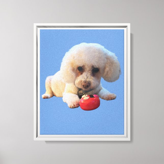 Love My Poodle Stretched Canvas Print (Front)