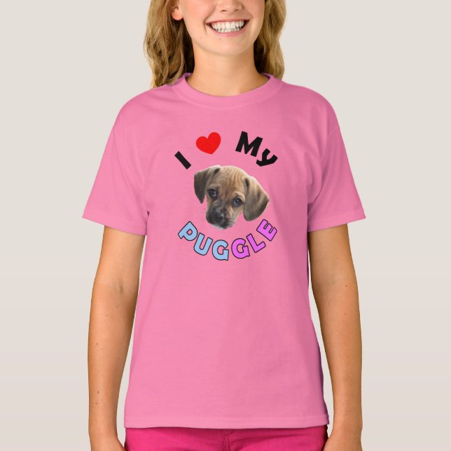 Love My Puggle Kids Shirt (Front)