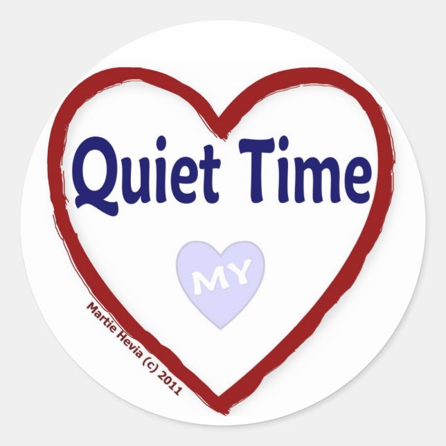 Love My Quiet Time Classic Round Sticker (Front)