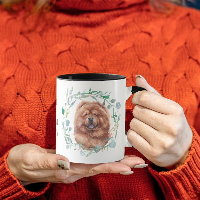 Love My Red Chow Chow Wreath Coffee Mug (Creator Uploaded)