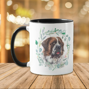 Love My Saint Bernard Wreath Coffee Mug
