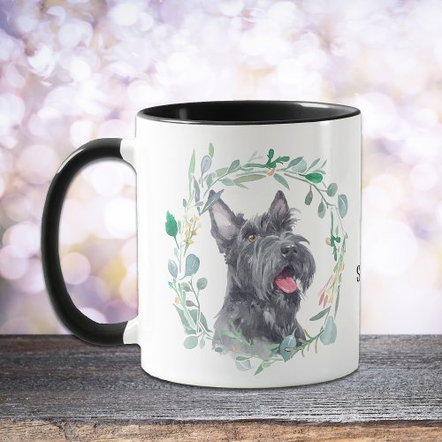 Love My Scottish Terrier Wreath Coffee Mug