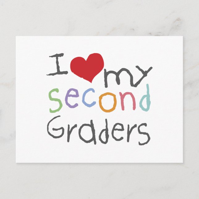 Love My Second Graders Postcard (Front)