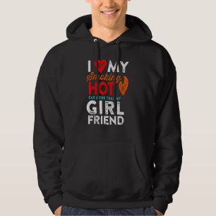 Love My Smoking Hot Car Girlfriend Motorhead Humor Hoodie