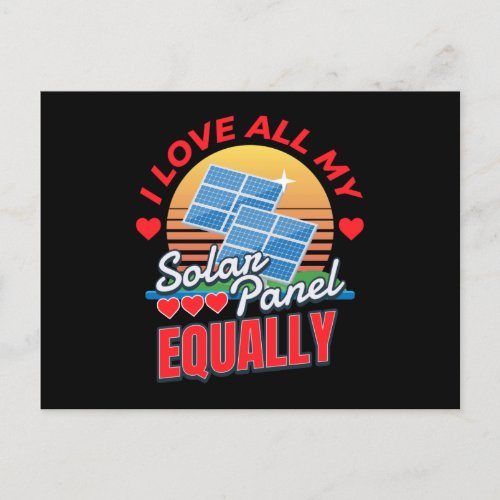 Love My Solar Panel Photovoltaic Sun Postcard
