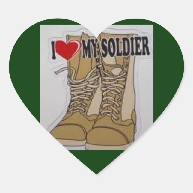 Love My Soldier Heart Sticker (Front)