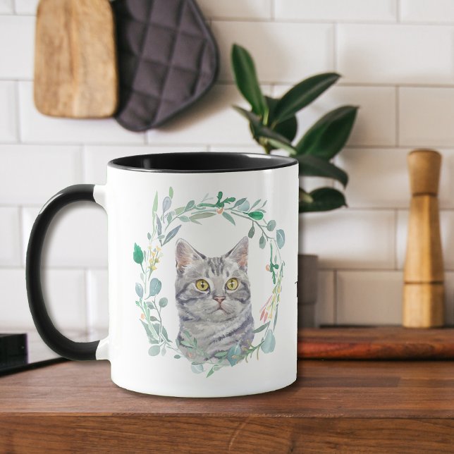 Love My Tabby Cat Wreath Coffee Mug (Creator Uploaded)