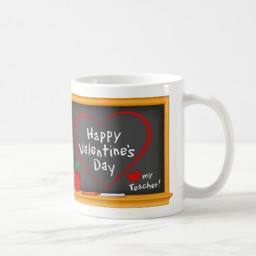 Love My Teacher Happy Valentines Day Coffee Mug