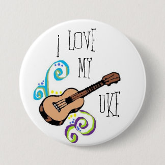 Love My Uke Pinback Button