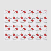 Love my Valentine Red Heart Flowers