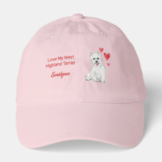 Love My West Highland Terrier White Fur Westie Hat