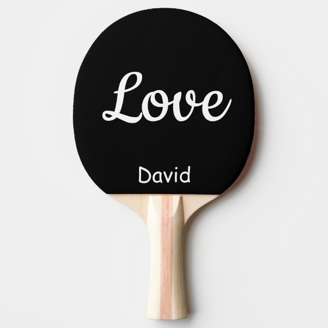Love Name Personalized Ping Pong Paddle (Front)