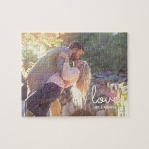 Love Names Engagement Photo Jigsaw Puzzle