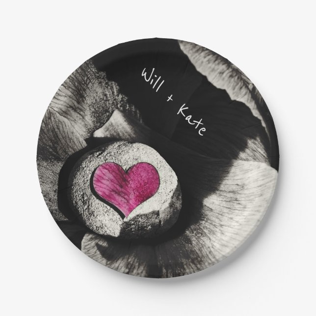 Love Names & Hearth of Stone (Together + Forever) Paper Plates (Front)