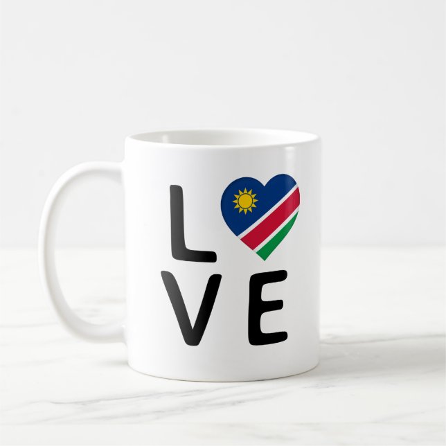 Love - Namibia Flag Coffee Mug (Left)